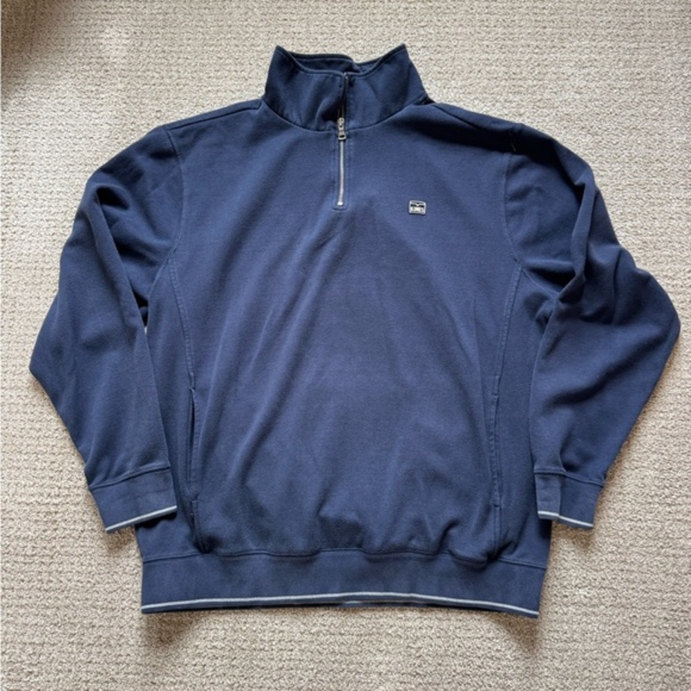 Kimes Ranch Navy Mens quarterzip pullover sweatshirt